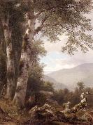 Asher Brown Durand Landscape with Birches Spain oil painting artist